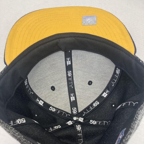 Los Angeles Chargers Hat Cap Fitted Mens 7 1/2 Navy Gray NFL Football New Era - Picture 11 of 11